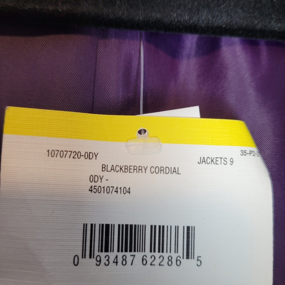 ANNE KLEIN BLACKBERRY CORDIAL OPEN FRONT WORK CAREER DRESS LONG LENGTH JACKET M - Picture 11 of 13
